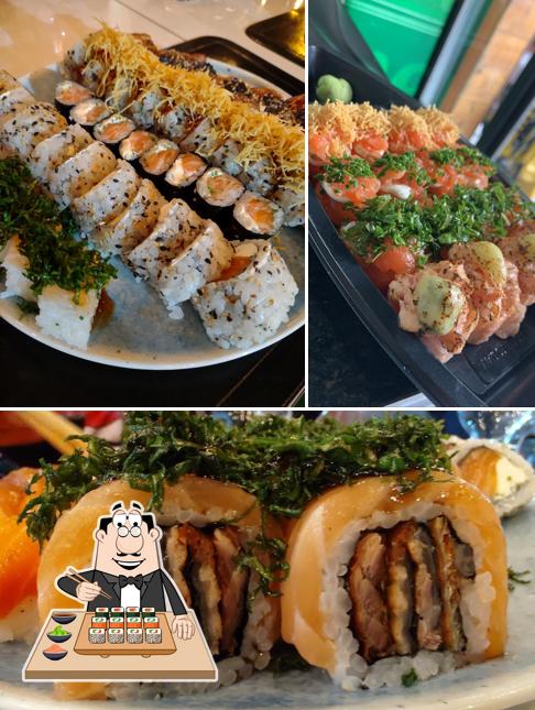 Rolos de sushi são oferecidos por AUDAZ SUSHI