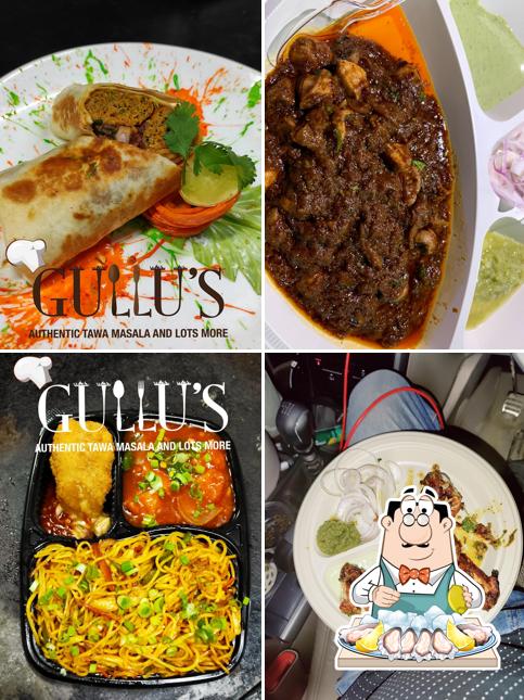 Order different seafood dishes served at GULLU'S
