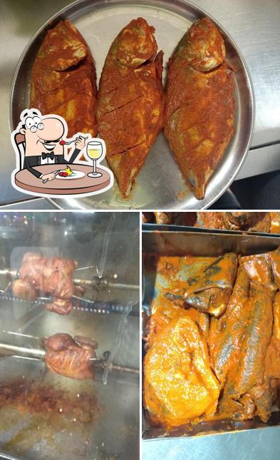 Food at Kitchen Chicken Hotel South India Fish Stall