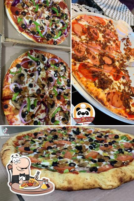 Order pizza at Panda Pizza Food Truck