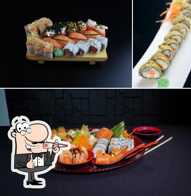 Prove diferentes opções de sushi