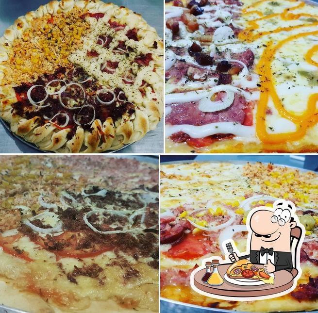 Escolha diferentes variedades de pizza