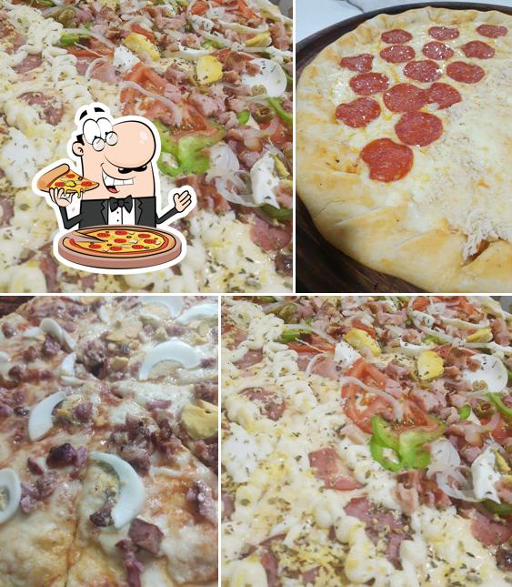 Escolha pizza no Pizzaria Gatao