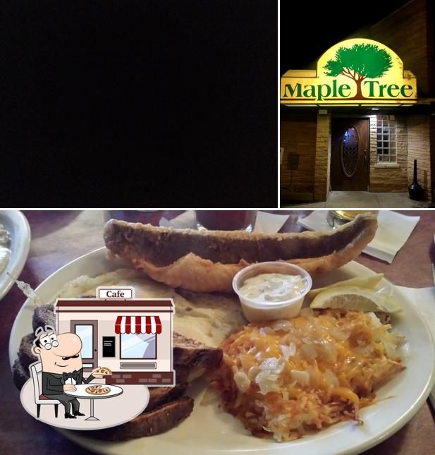 Among different things one can find exterior and food at Maple Tree Supper Club