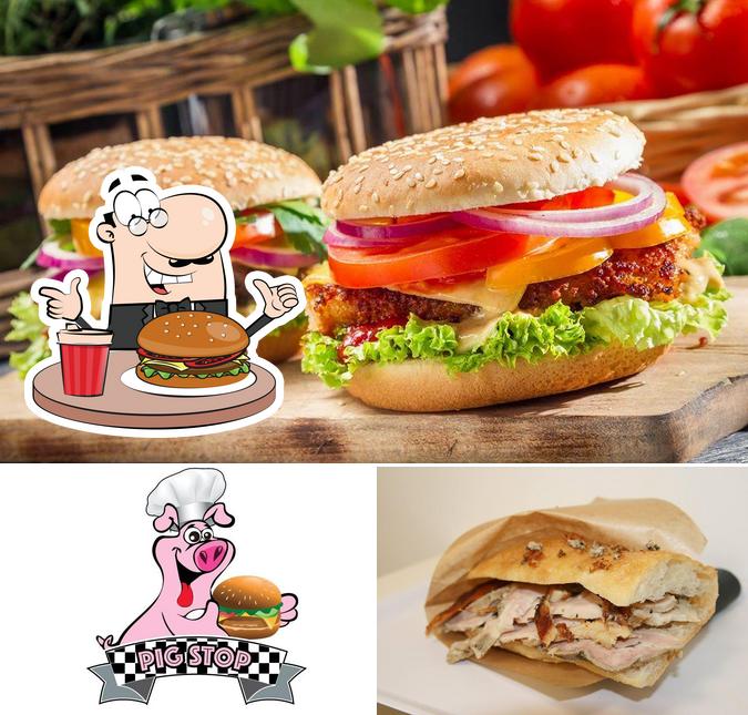 Ordina un hamburger a Pig Stop