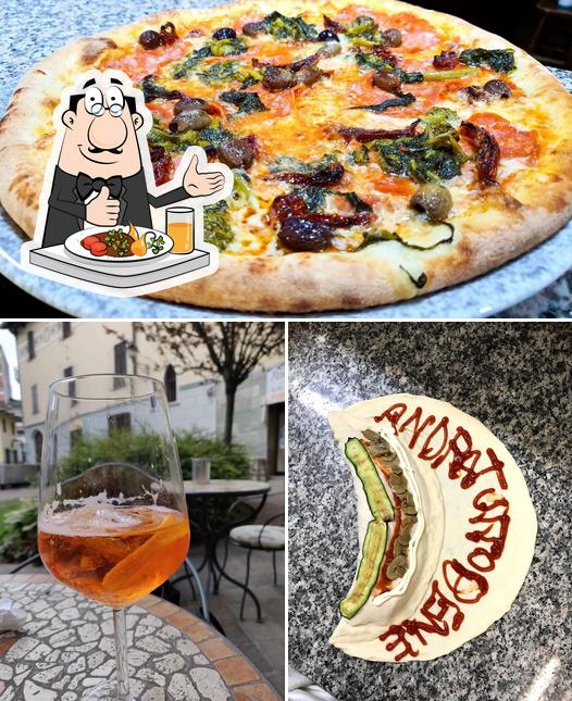 La immagine di cibo e birra da Pizzeria alba