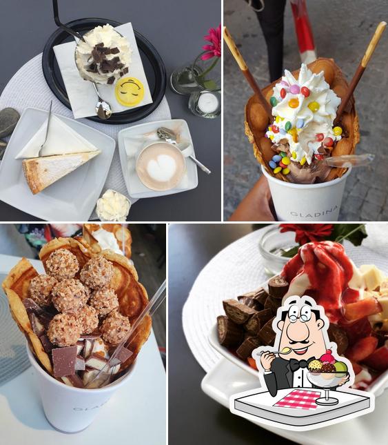 Gladina Café & Eisdiele serviert eine Vielfalt von Desserts 