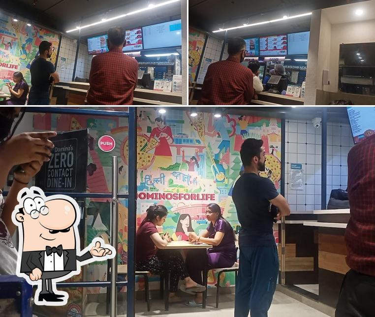 The interior of Domino's Pizza Hari Nagar, New Delhi