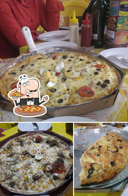 Escolha pizza no Lanchonete Glutton