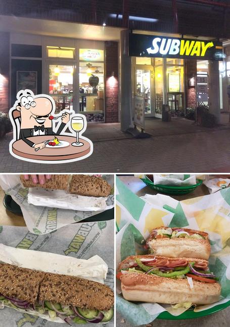 Among different things one can find food and exterior at Subway