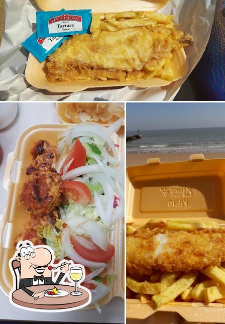 Food at Naze fish & chips takeaway