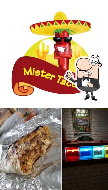 Посмотрите на внутренний интерьер "Mister Tacos"