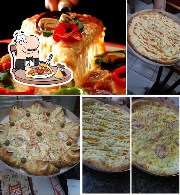 Peça diferentes variedades de pizza