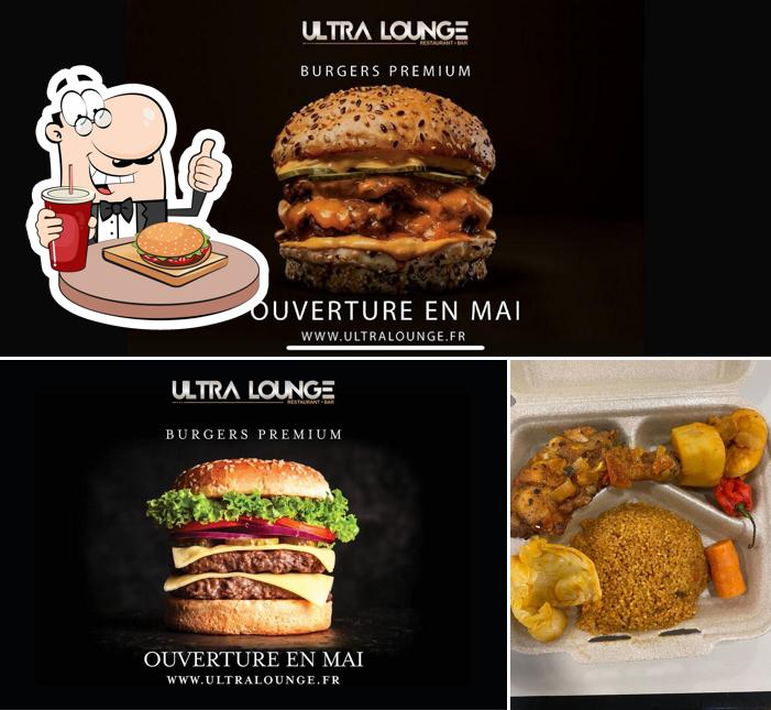 Prenez un hamburger à ULTRA LOUNGE