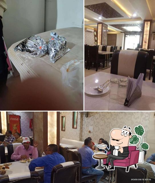 Take a seat at one of the tables at Chota mama chicken mama veg