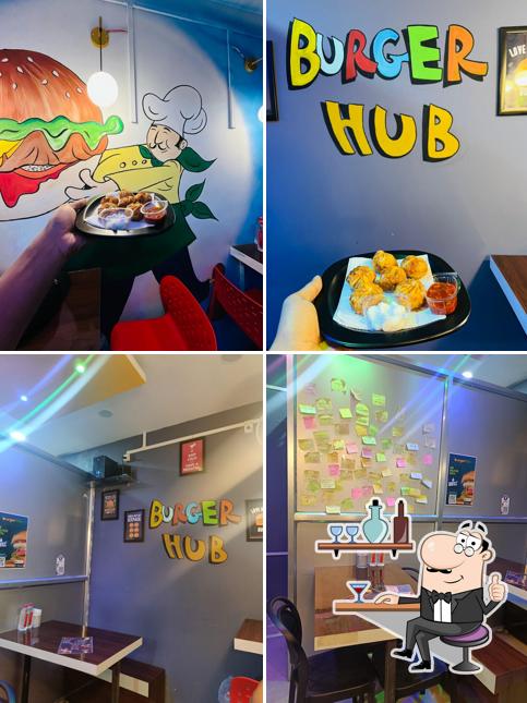The interior of BurgerHub