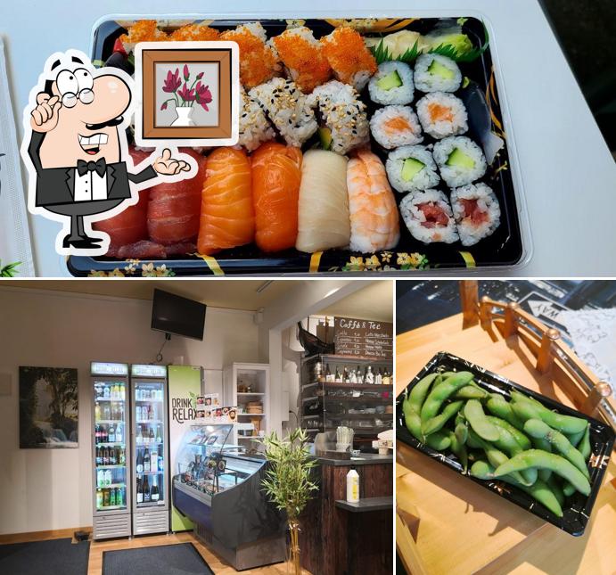 Questa è la immagine che raffigura la interni e sushi di Sushi Bar & Café URAMAKIYA