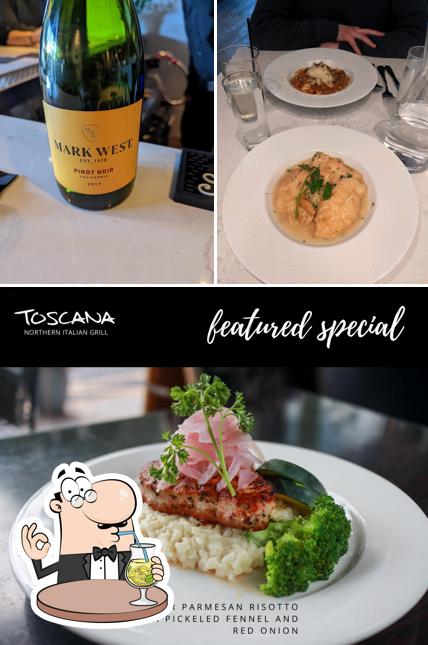 The image of Toscana Northern Italian Grill’s drink and food