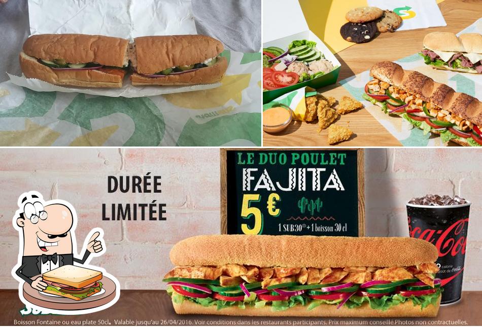 Sélectionnez un sandwich à Subway