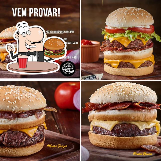 Os hambúrgueres do Hamburgueria Pontes Burger irão satisfazer diferentes gostos