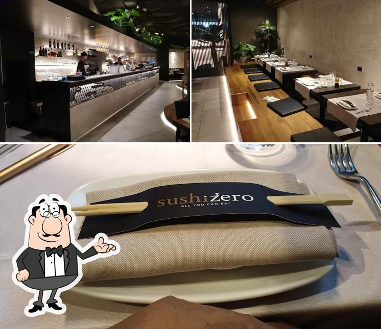 Gli interni di Sushi Zero