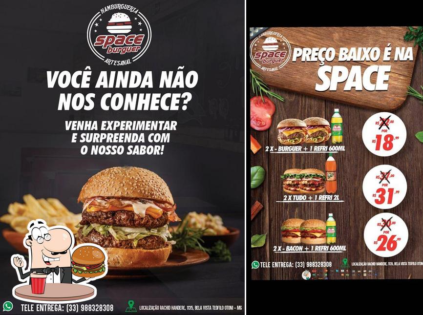 Consiga um hambúrguer no Space burguer