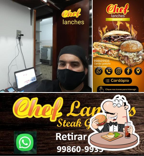 Peça um hambúrguer no Chef Lanches Steak Grill