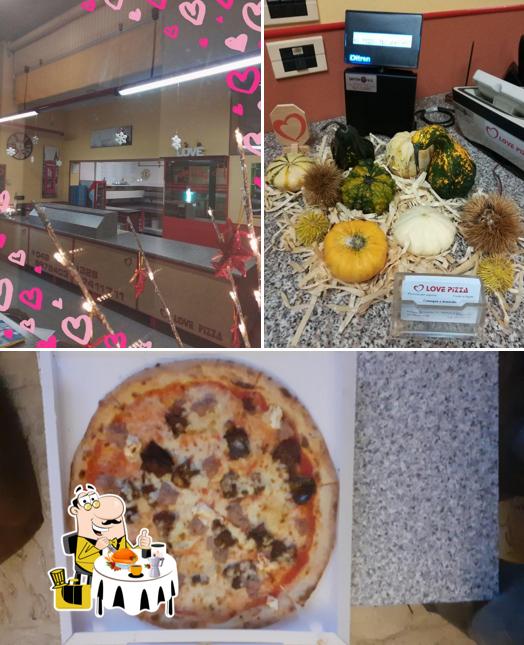 Tra le diverse cose da Love Pizza Di Ferrara Andrea si possono trovare la cibo e interni