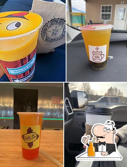 Enjoy a drink at Route 66 Coffee & Boba