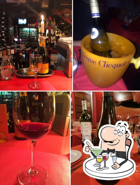 La Cave Wine Bar & Restaurant serves alcohol