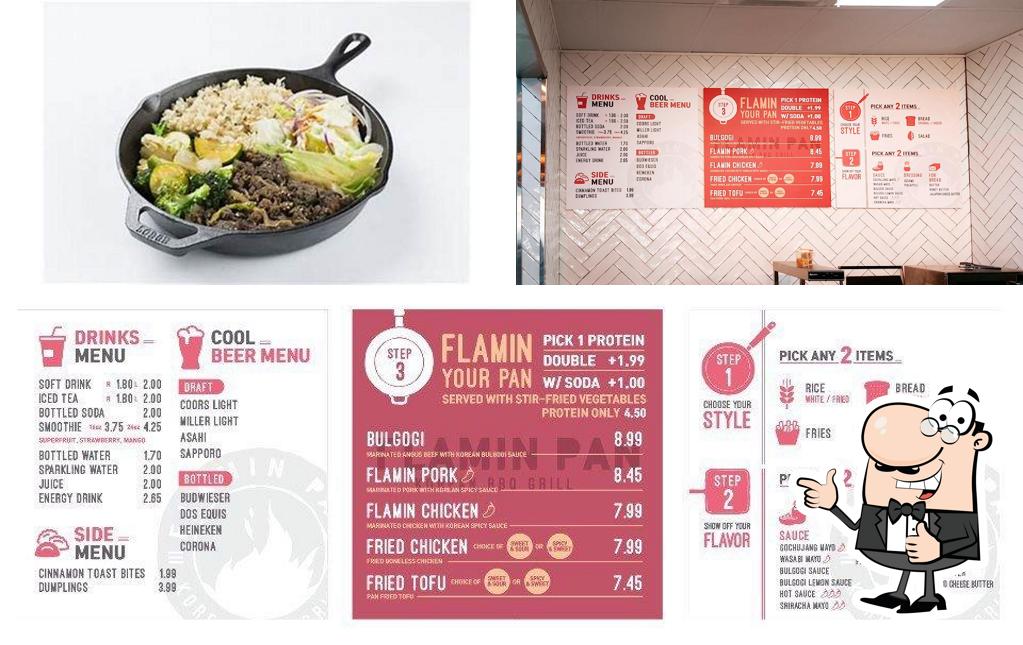 Flamin Pan in Plano Restaurant menu and reviews