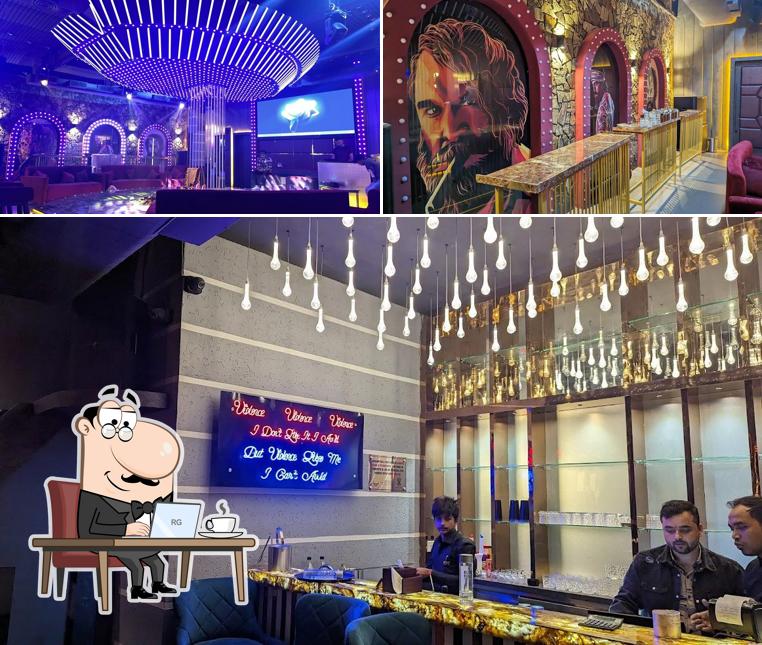The interior of KGF BAR AND RESTAURANT