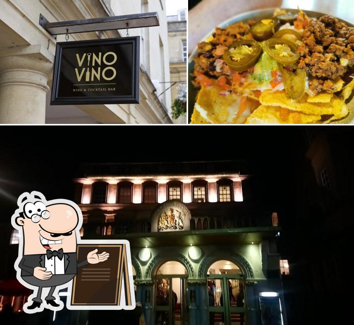 Among different things one can find exterior and food at Vino Vino