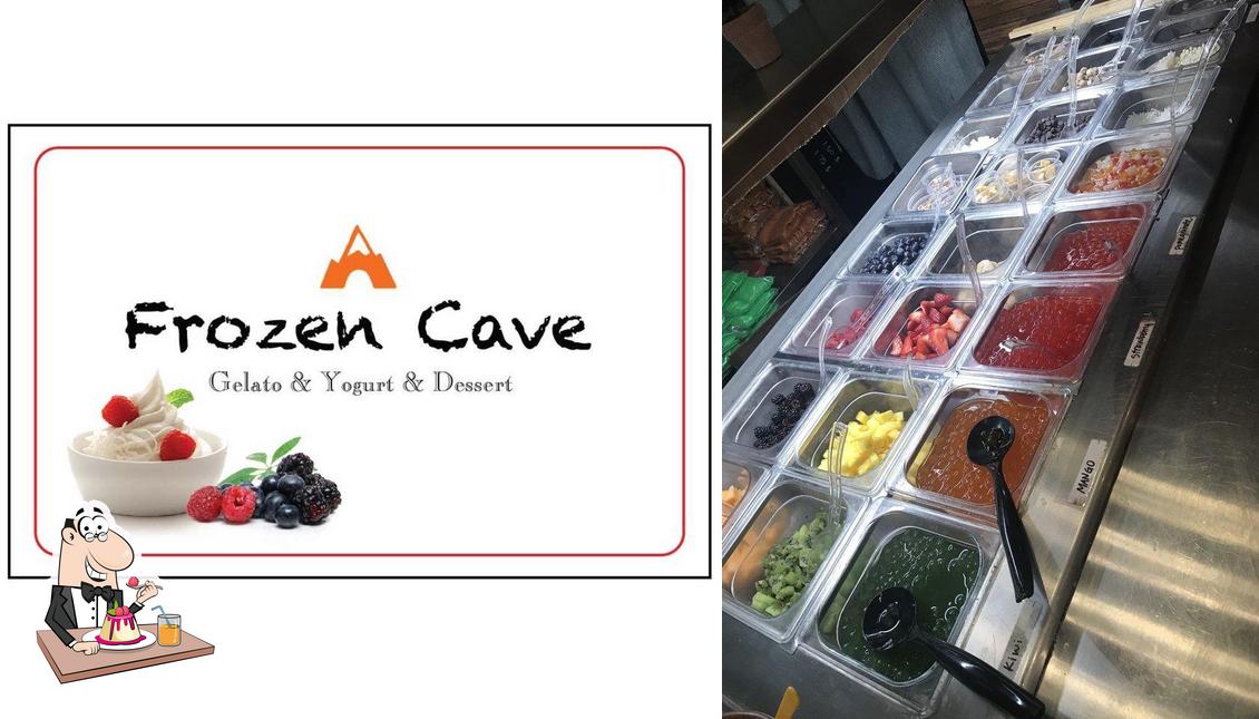 Frozen CAVE serves a selection of desserts