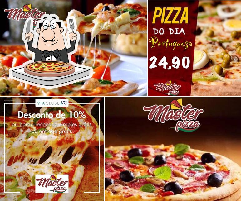 Escolha diferentes tipos de pizza