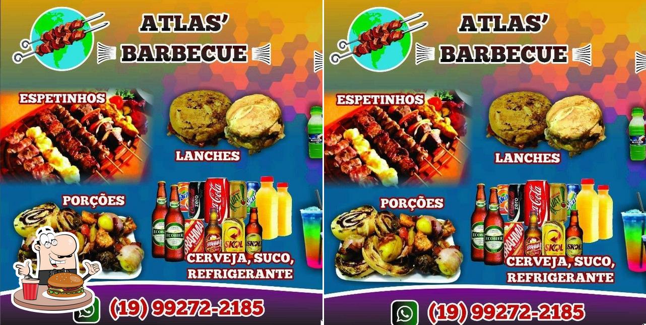 Peça um hambúrguer no Atlas' Barbecue