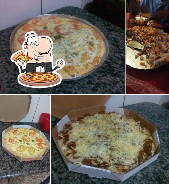 Experimente pizza no Pizzaria Alto do Vale