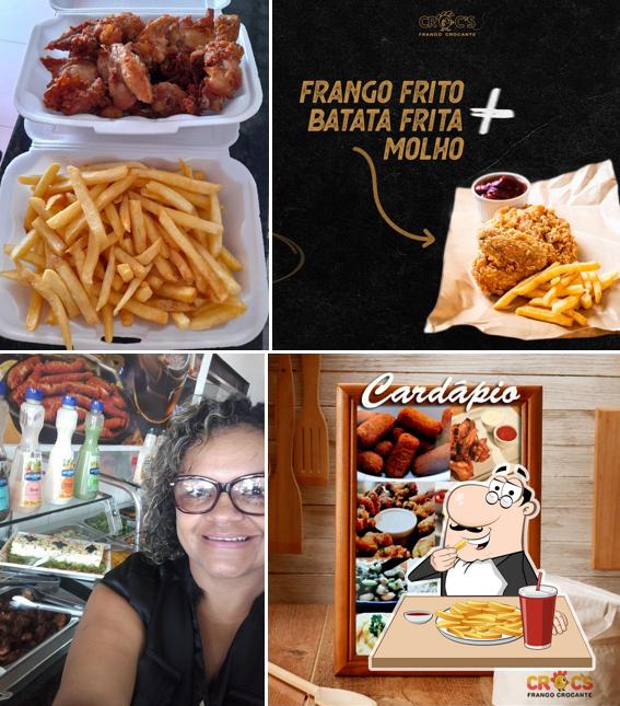 Experimente cbatatas fritas francesas no Croc's Frango Crocante