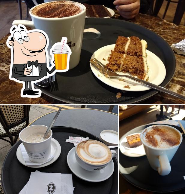 Enjoy a drink at Caffè Nero