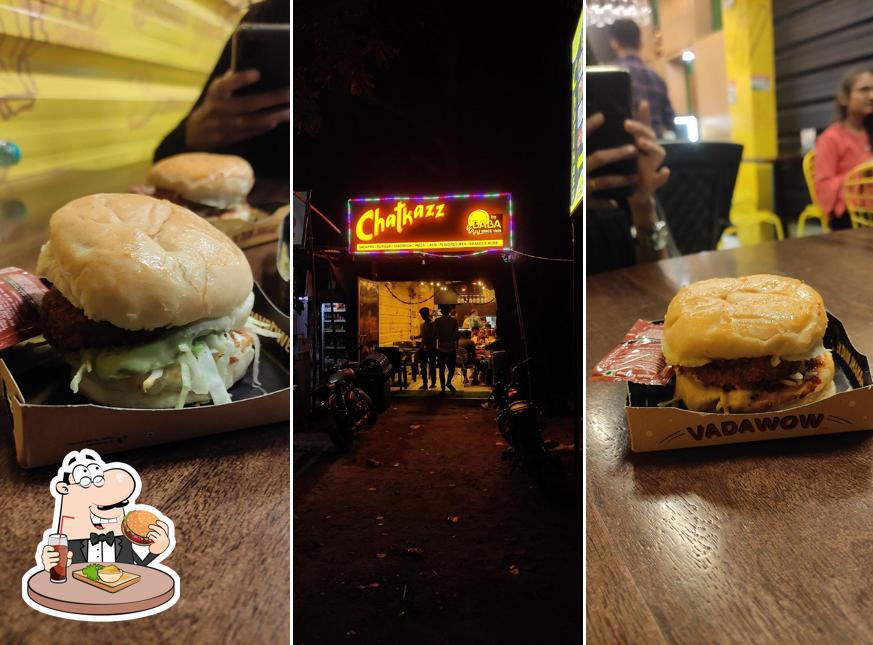 Get a burger at chatkazz fast-food,bechraji
