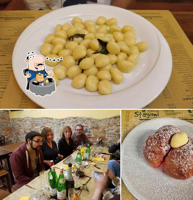 Tra le varie cose da Pizzeria Le Stagioni si possono trovare la cibo e bancone da bar