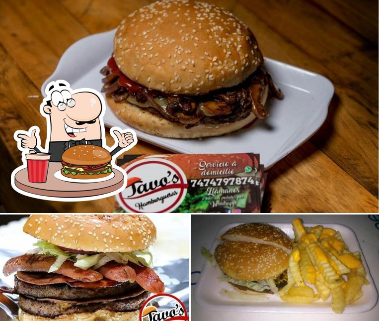 Get a burger at Tavos Hamburguesas