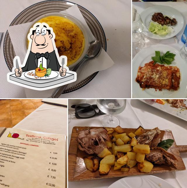 Cibo al Trattoria Caragol