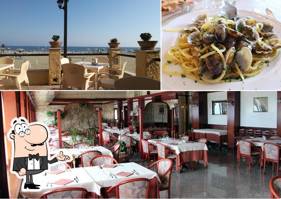 La interni e frutti di mare del ristorante