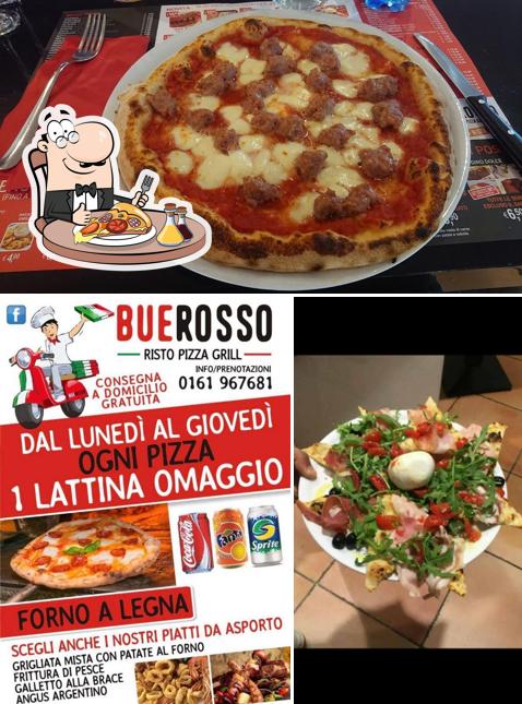 Prenez des pizzas à Bue Rosso Risto Pizza Grill