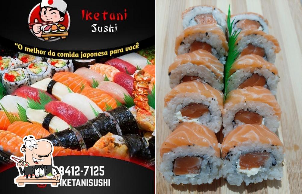 Prove diferentes opções de sushi