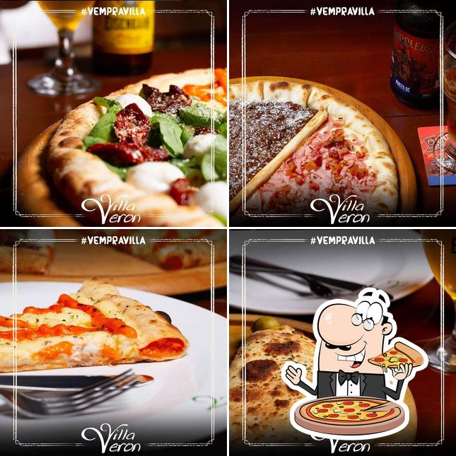 Consiga pizza no Villa Veron Pizzaria