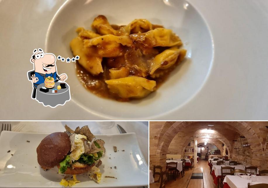 The photo of food and interior at Ristorante Santa Chiara