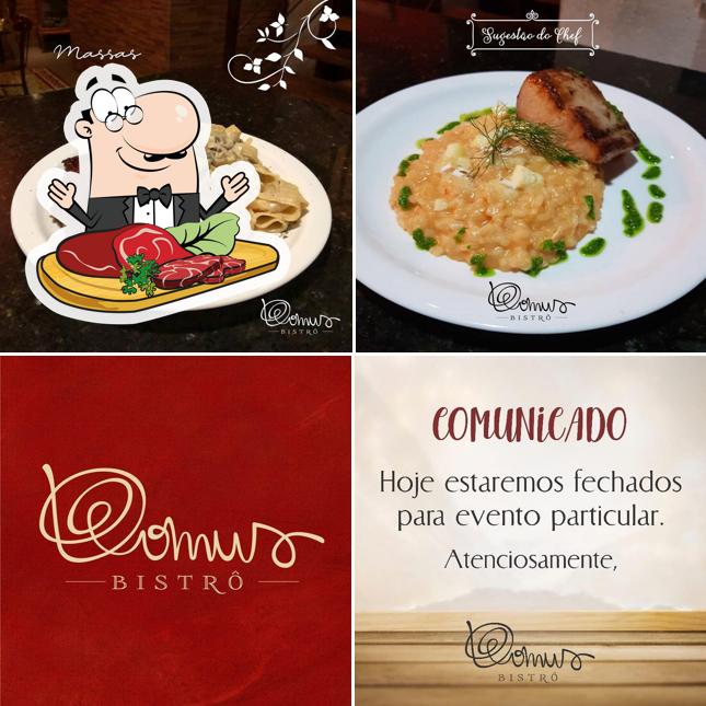 Pratos de carne são disponibilizados no Domus Bistrô