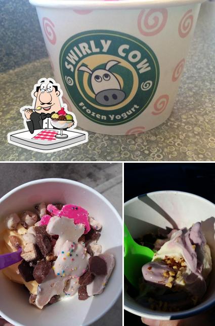 Swirly Cow Frozen Yogurt serves a number of sweet dishes
